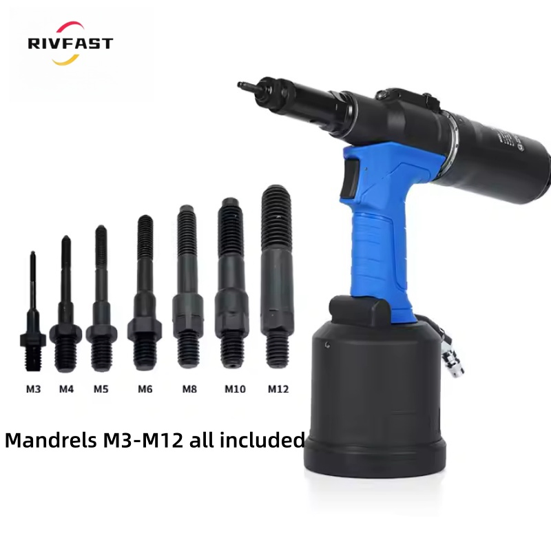 Пневматическая заклепочная машина для резьбовых вставок M3-M12