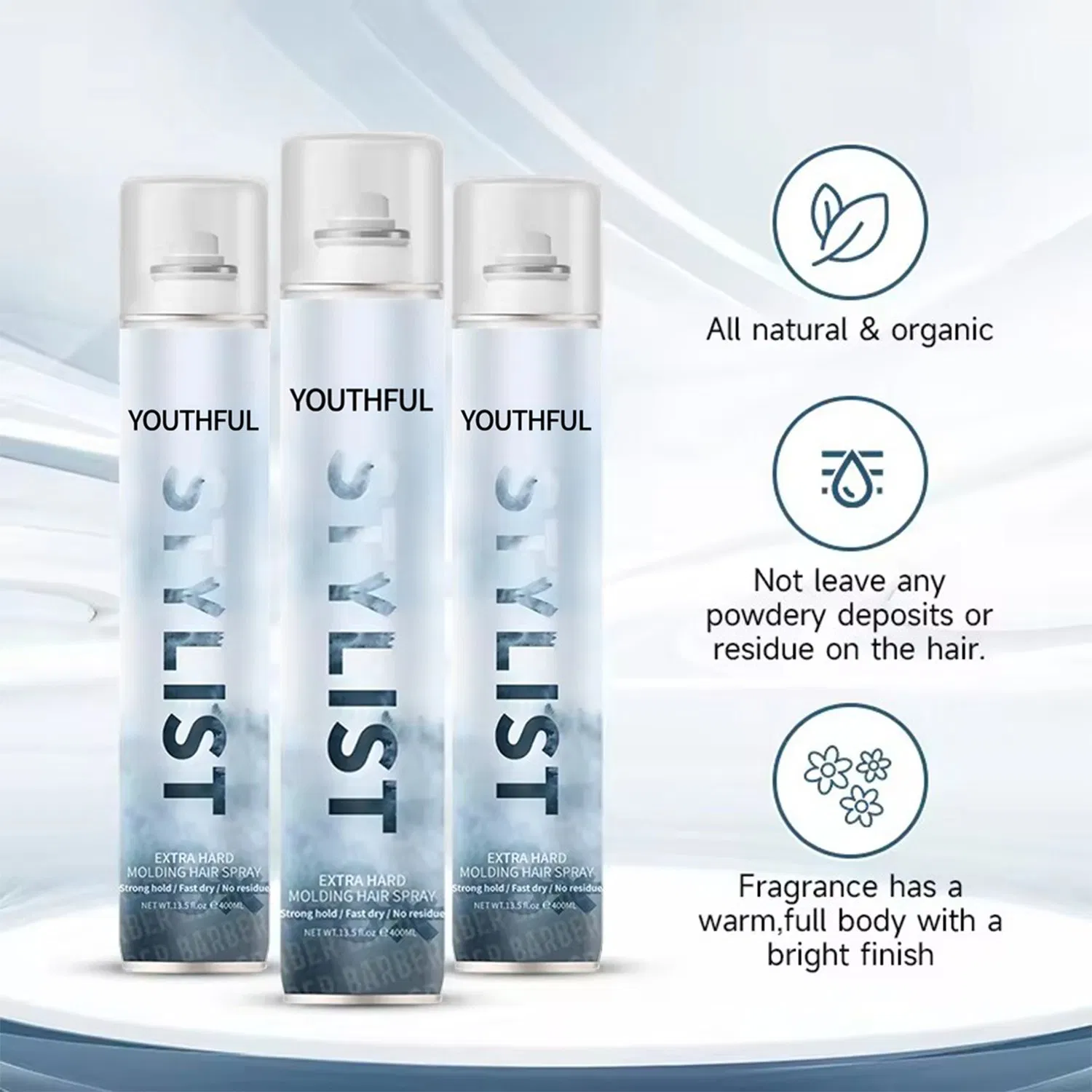 Strong Holding Spray 24 Hour Hold for Men's Hair Styling Texture Sprays