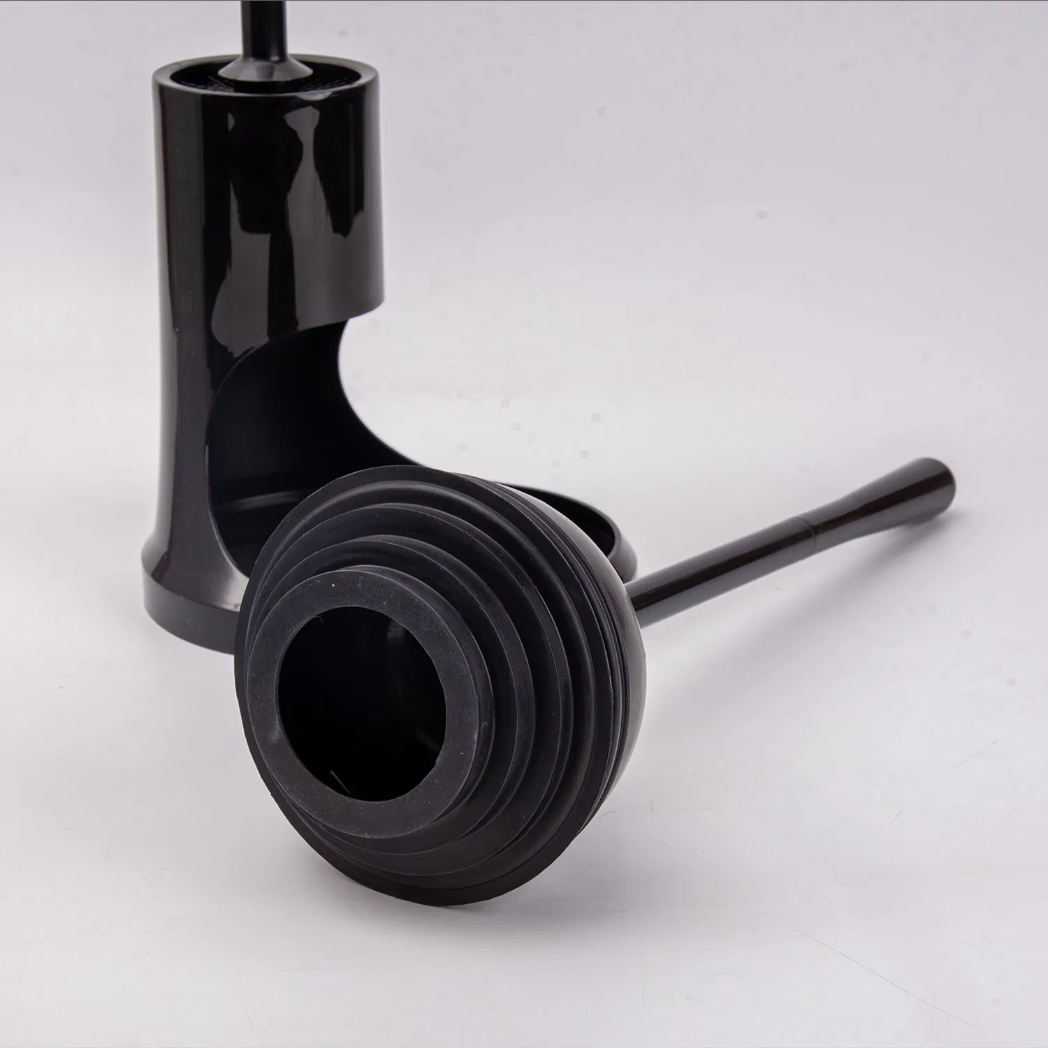 Custom Bathroom Cleaning Tools Toilet Brush with Ventilated Holder Toilet Plunger and Bowl Brush Combo
