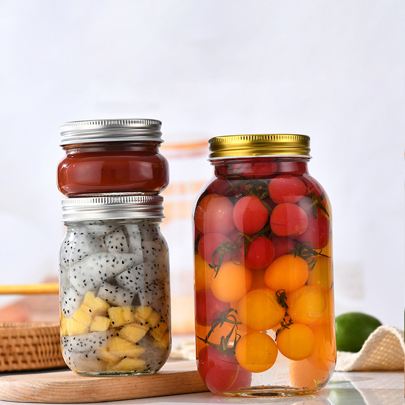 150ml/250ml/380ml/500ml/750ml/1000ml Different Size Food Storage Empty Glass Mason Jar