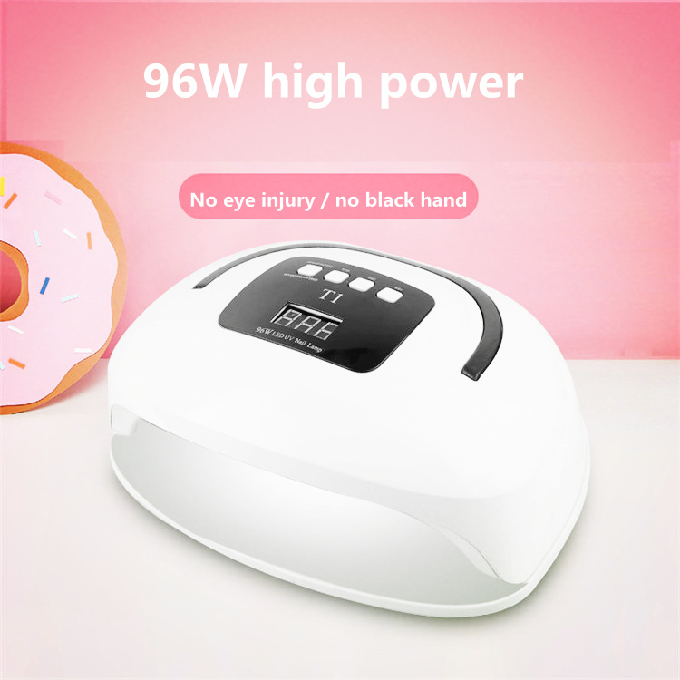 96W High Power Home Light Nail Therapy Machine Gel Polish Drying Lamp Nail Curing Dryer Lamp Portable UV LED Nail Lamp