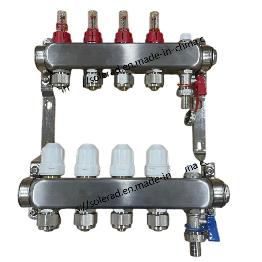 Sld 2-12 Port Stainless Steel Manifold Pre Assembled for Underfloor Heating Applications