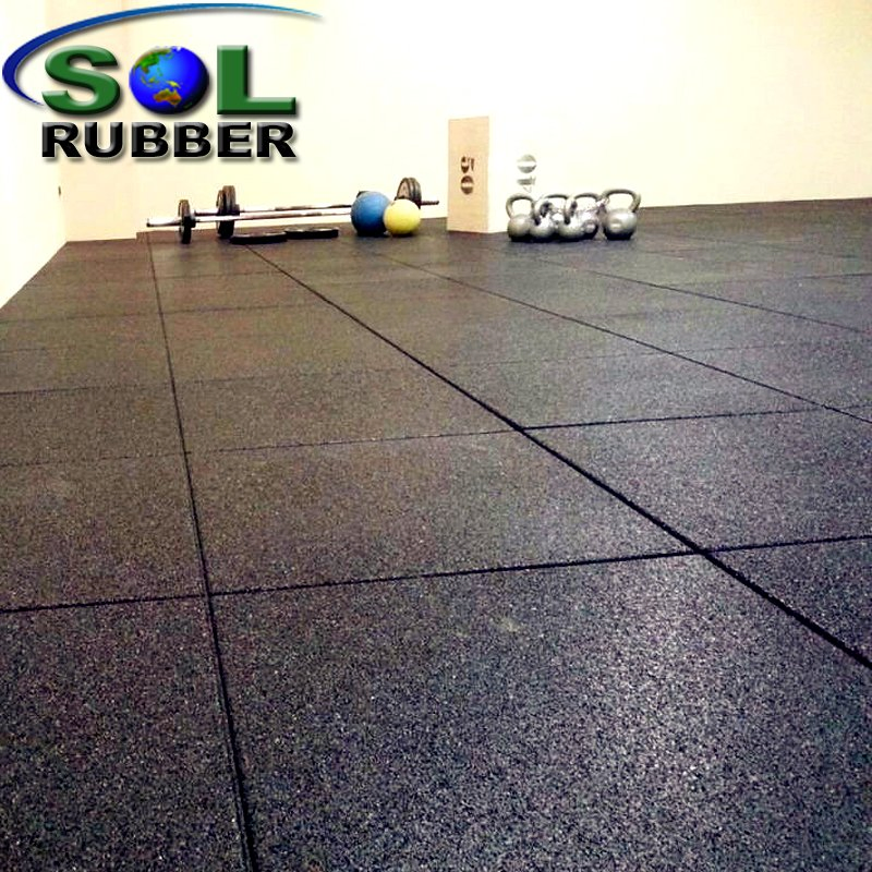 Sol Rubber Fitness Equipment Safety Mat Gym Tile Rubber Flooring