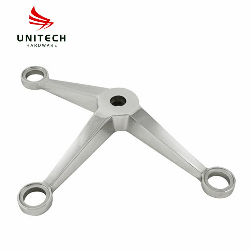3 Ways Stainless Steel 304/316 Glass Spider Connector Fitting