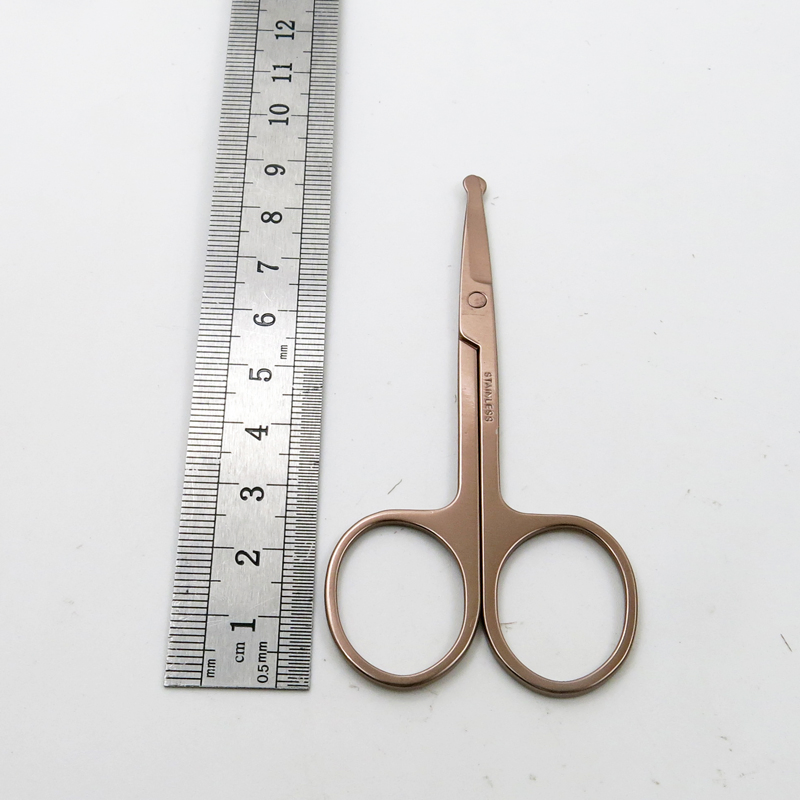 Color Electroplating Whit High Quality Stainless Steel Beauty Scissor Using for Eyebrow Facial Trimming Tweezers Makeup