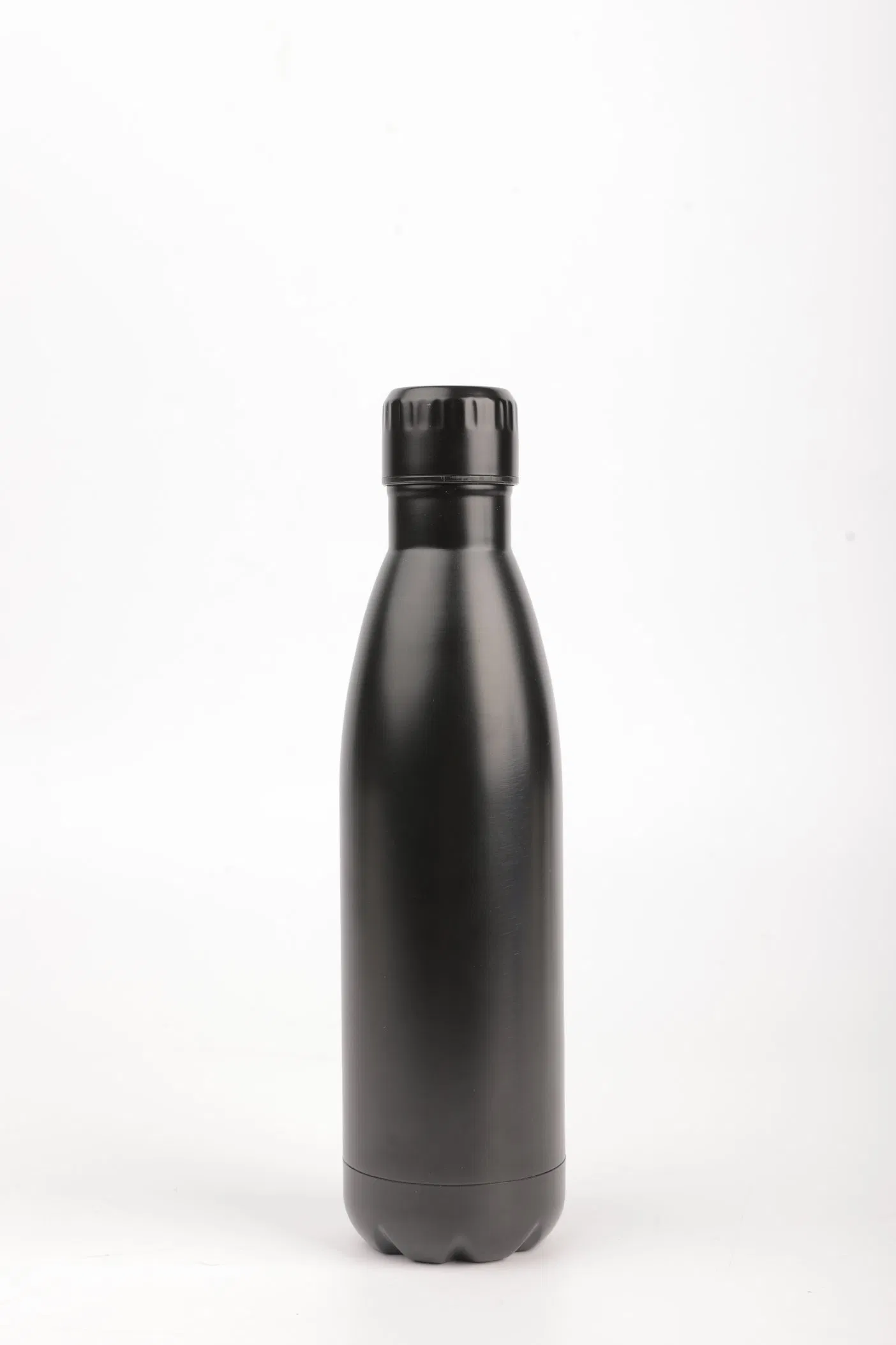 500ml 750ml 1000ml Double Wall Insulated Water Bottles Cola Shape Vacuum Bottles Black