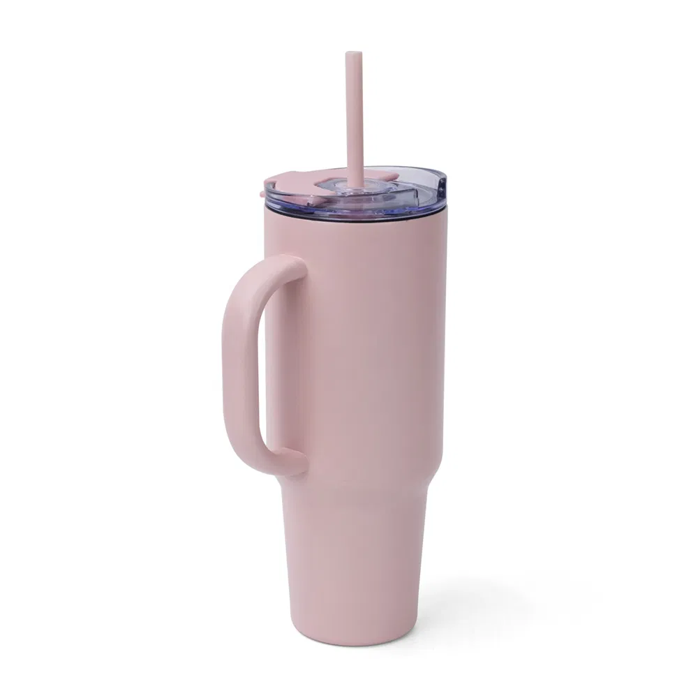 40 Oz Double Wall Stainless Steel Insulated Vacuum Travel Sublimation Coffee Tumbler with Handle