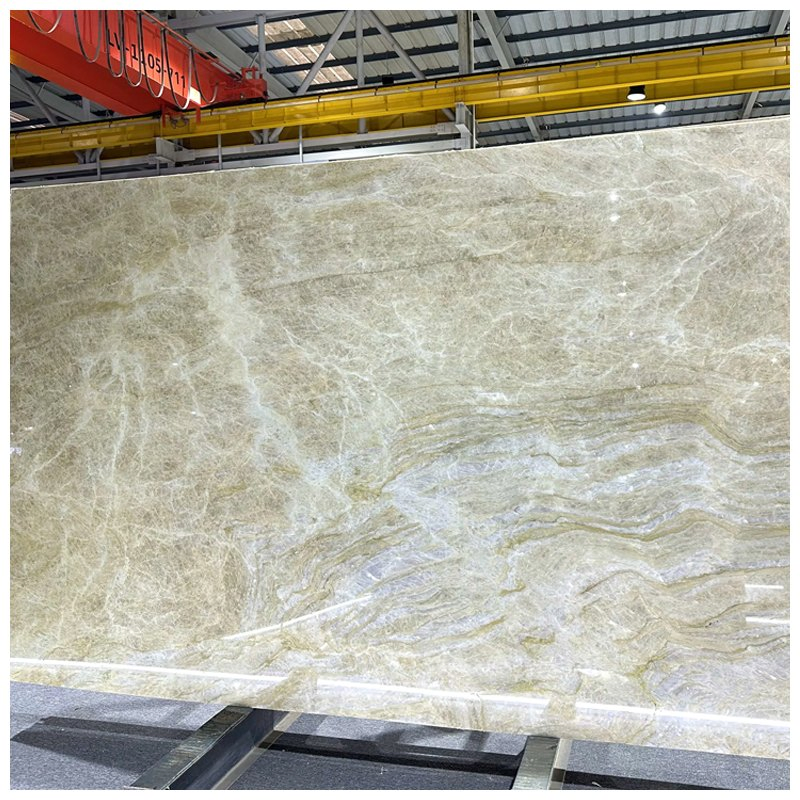 Brazilian Exotic Beige Perla Venata Quartzite Slabs