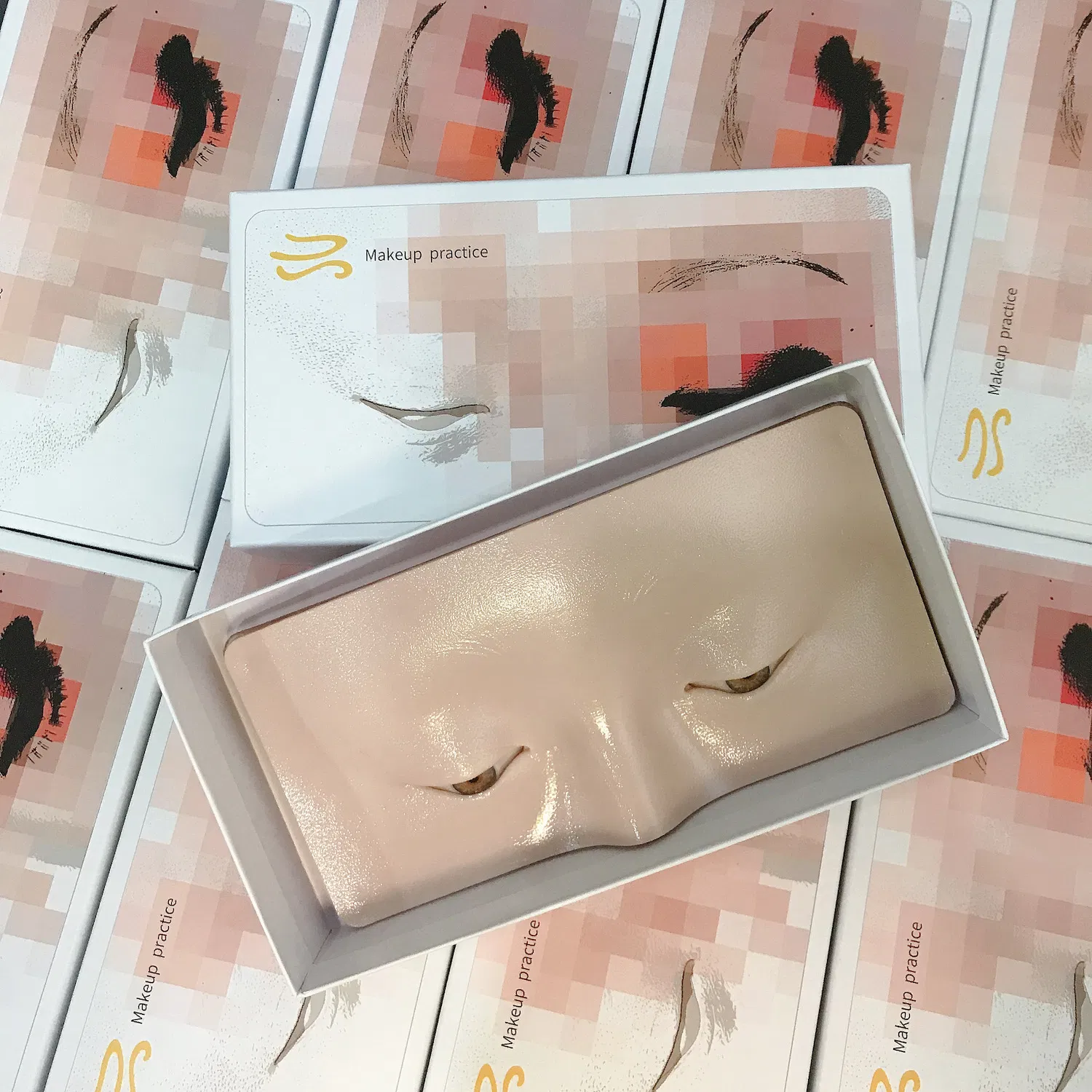 Beginner Makeup Practice Face Eyeshadow Silicone Face and Eye Makeup Practice