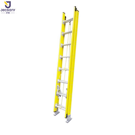 Jtel Super Quality 2 Section Industrial Step Extension Ladder Fiberglass Folding Ladder