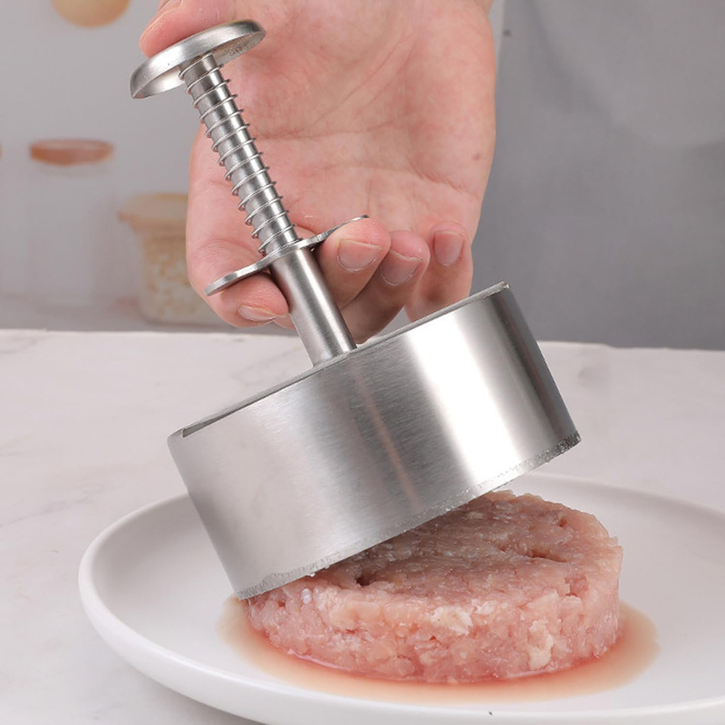 Stainless Steel Hamburger Maker Cooking Mould Meat Press Burger