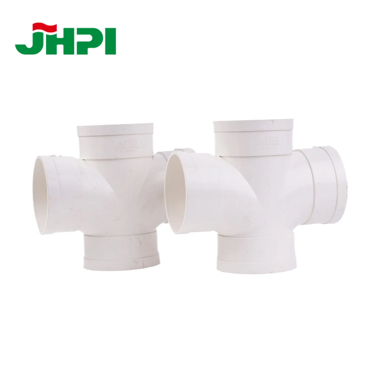 Custom White PVC Plastic Drain Pipe Four-Way Cross Pipe Fittings