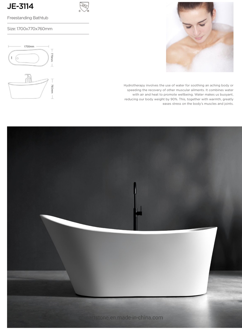 Акриловая массажная ванна фристандинг