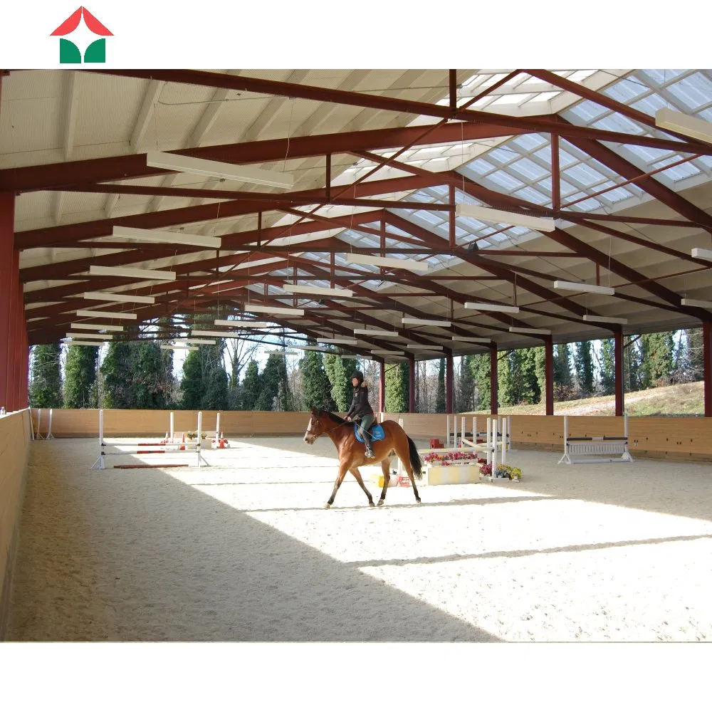 Strong Prefabricated Steel Sturctures Covered Indoor Horse Riding Arena