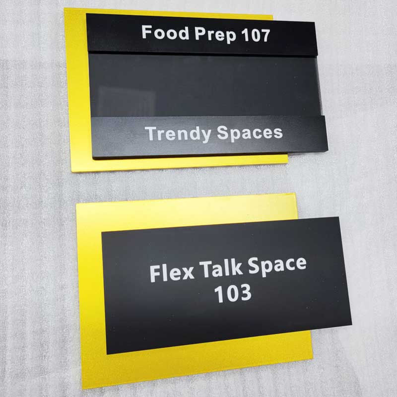 Ezd Stainless Steel and Aluminium Changeable Hourse Room Office Logo Sign Plaques