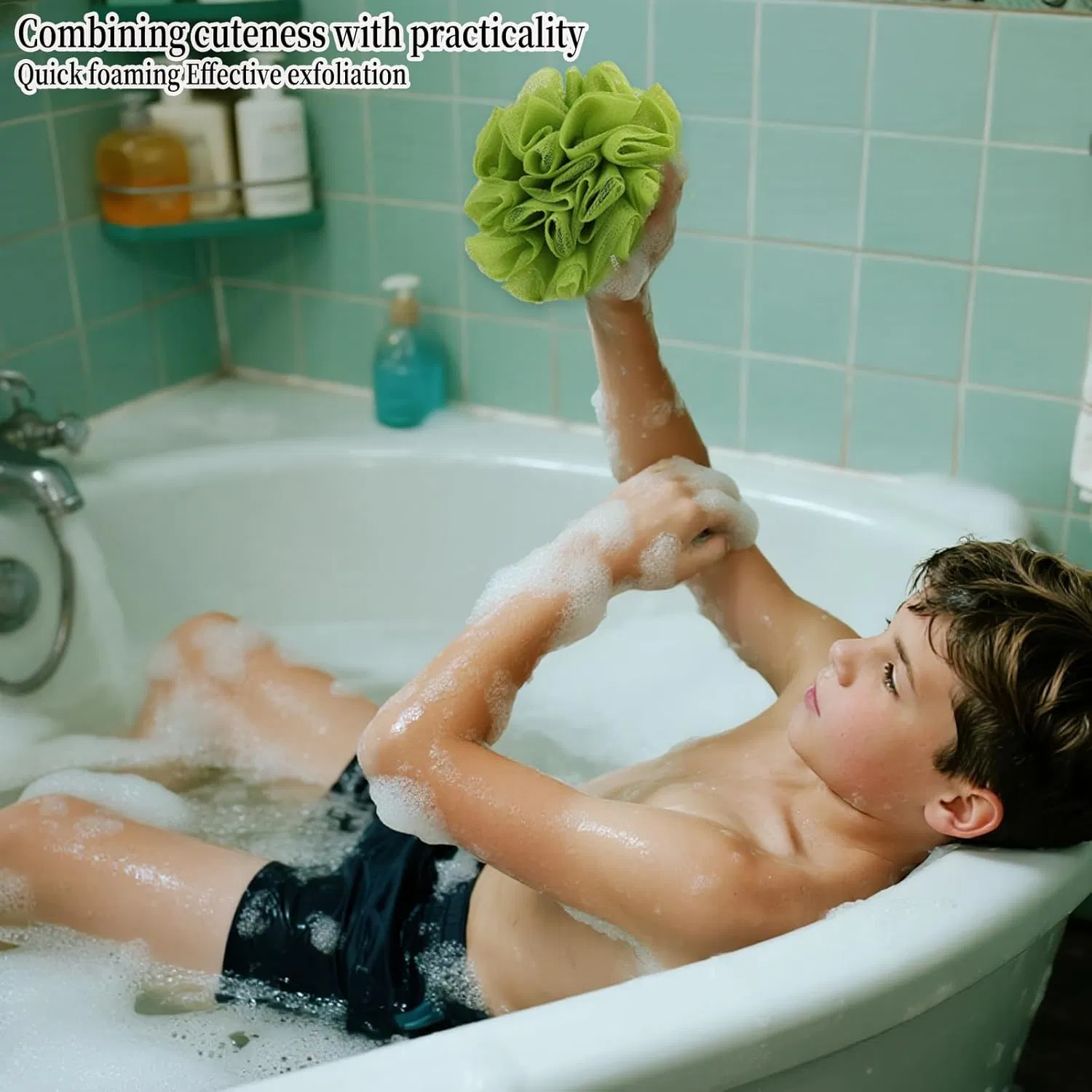 Cute Avocado Shaped Children's Bath Loofah Sponge