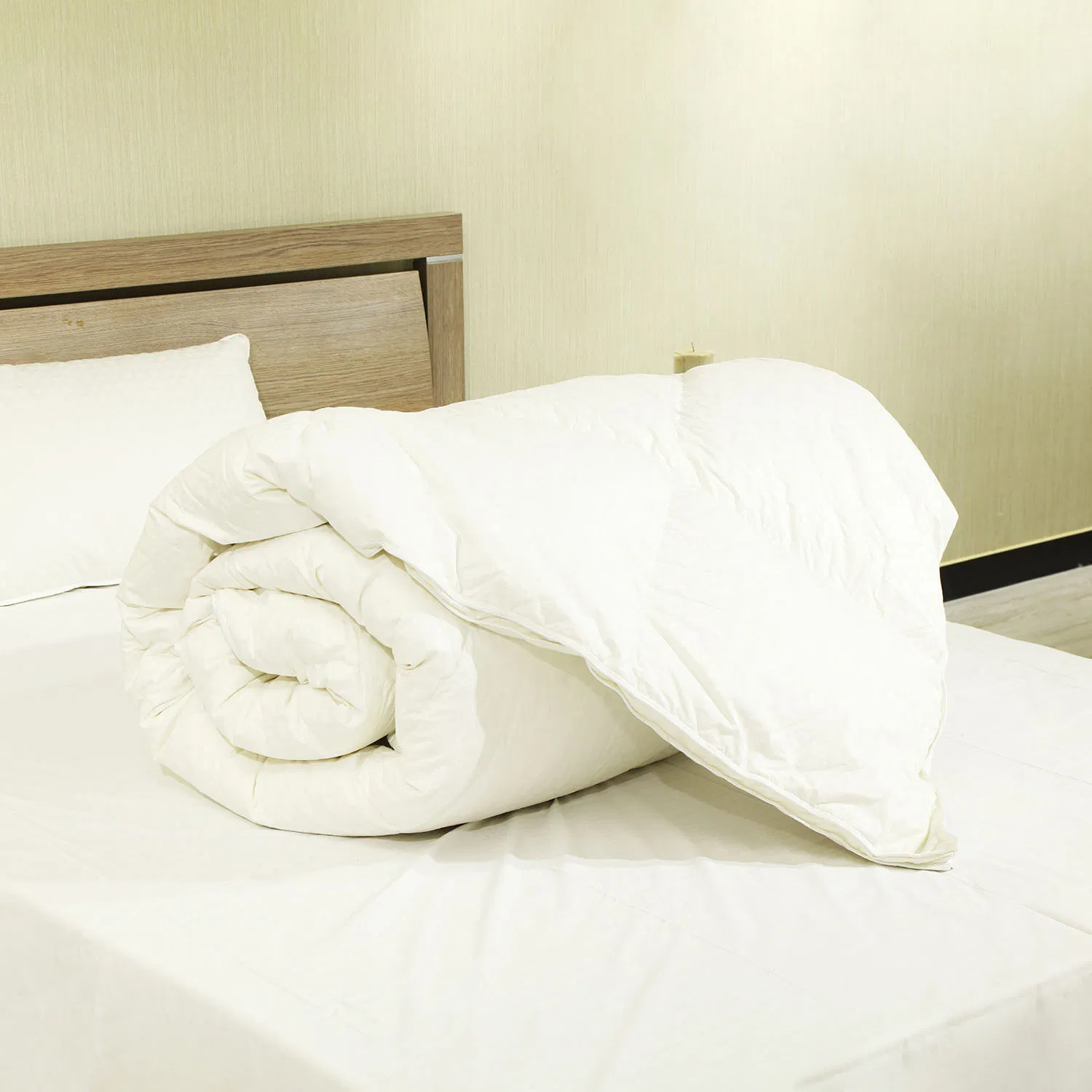 Super Warm White Cotton Fabric 90% White Goose Down Insert Duvet