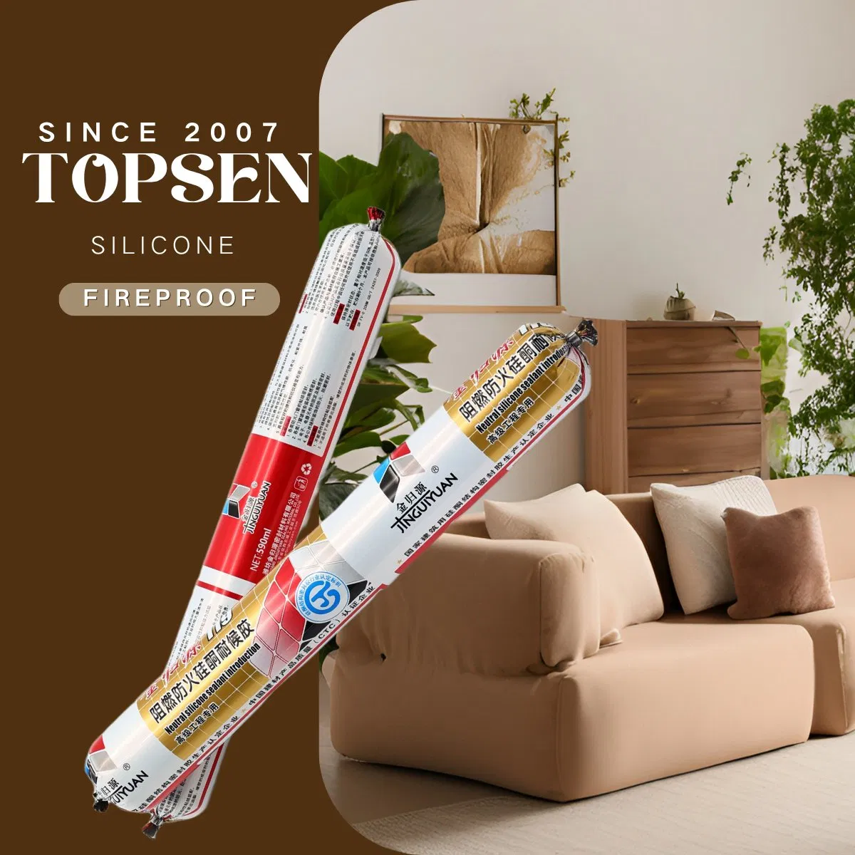 Good Bonding Firestop Sealant Fast Dry Glue Fireproof High Quality Silicone Sealant