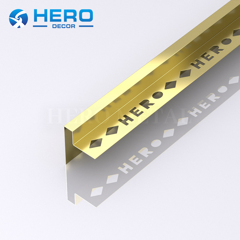 Tile Edge Trim Stainless Steel Countertop & Step Profile Hero Metal 12mm Stair Nosing Outdoor Patio Coloured Chrome Strip Protector for Kitchen