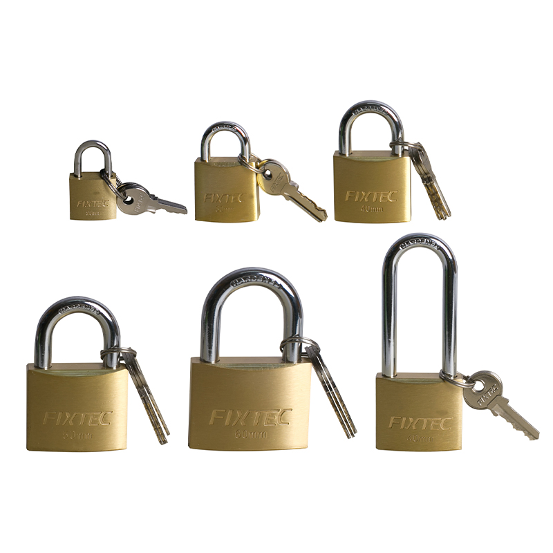 Fixtec Top Security Custom 20mm 30mm 40mm 50mm 70mm Steel Shackle Pad Lock Brass Padlock
