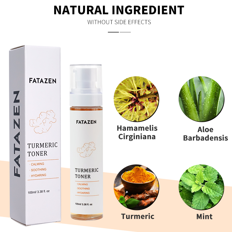 Natural Organic Turmeric Whitening Mild Non-Irritating Spray Deep Hydrating Face Toner