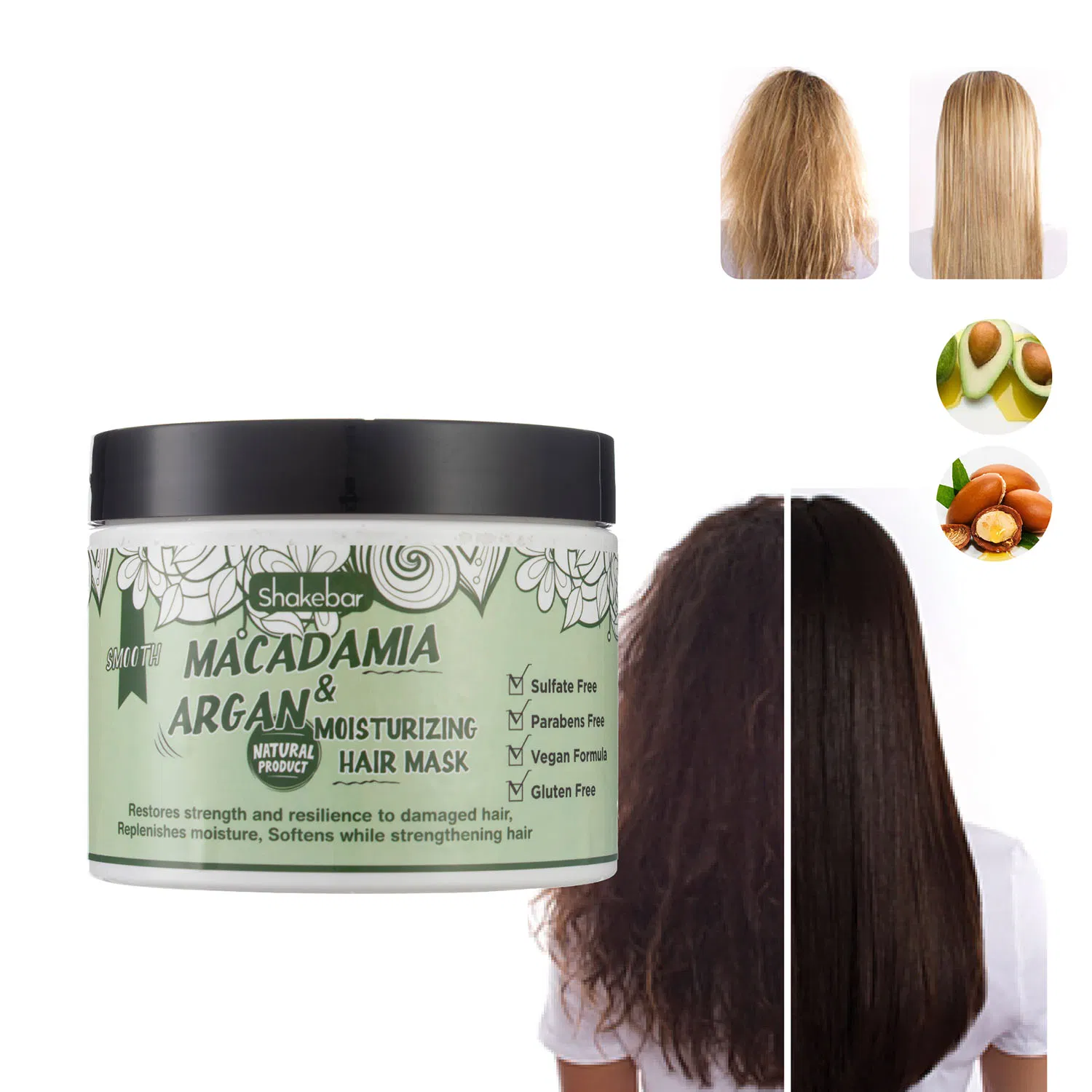 Hair Mask Use to Soften Hair Ease Combing and Treat Breakage Split Ends and Dry Scalp