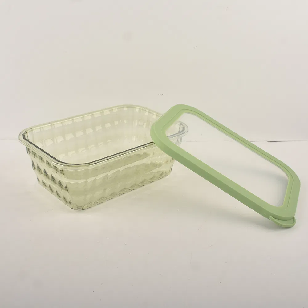 Set of 3 Rectangle Glass Food Storage Picnic Container Salad Lunch Container with Lid for Home