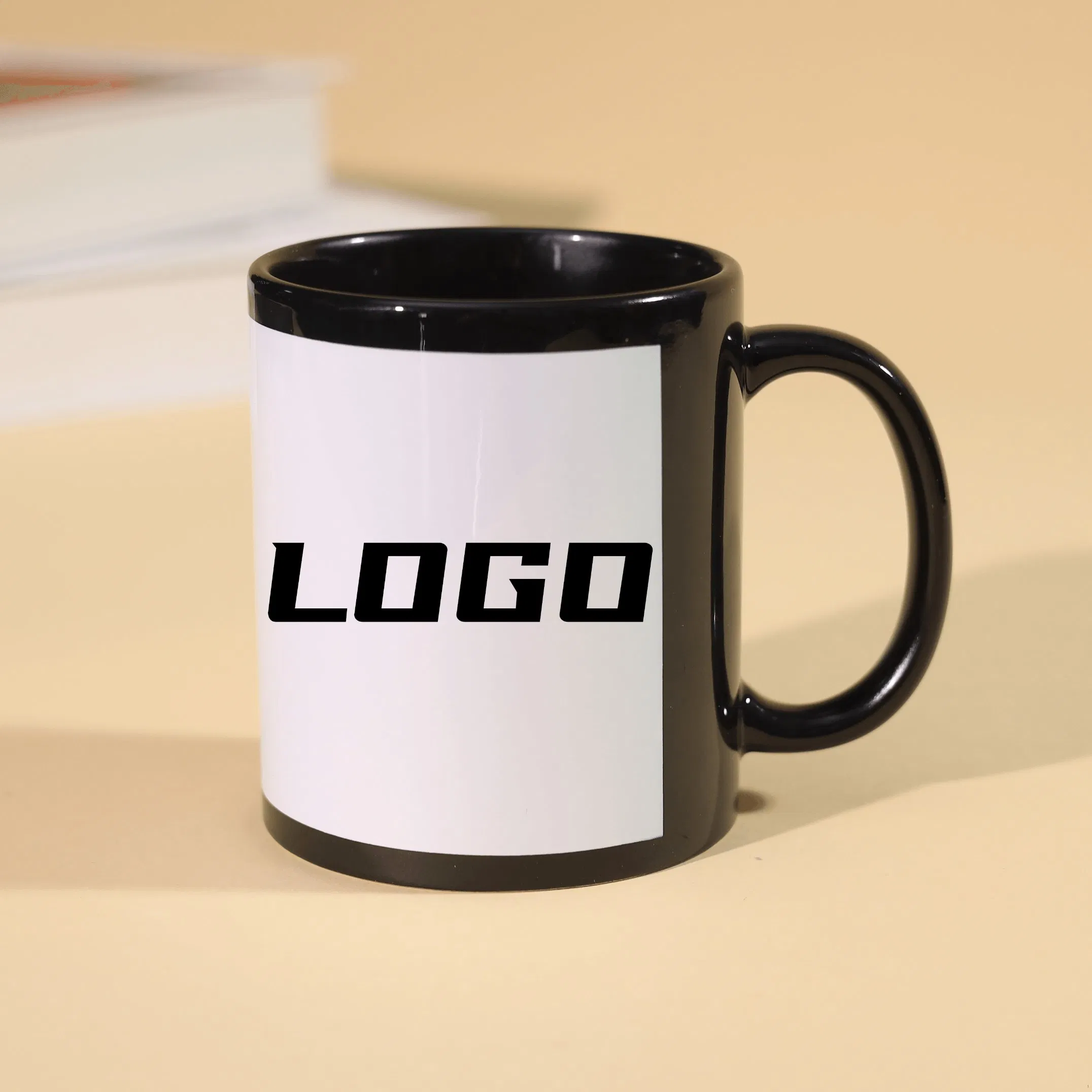 Durable Sublimation Ceramic Mug with Unique Right Angled Design