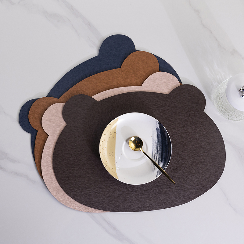 PVC Leather Table Mat Placemats Special Shape Cloud Shape Cute Style Heat Insulation Placemats