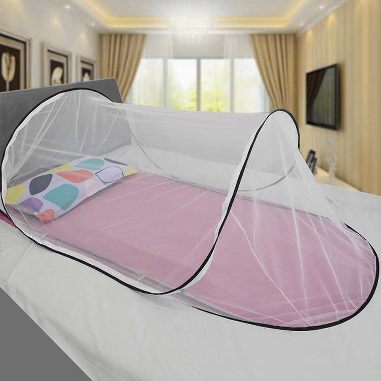 Summer Insect Repellent Bed Cover Foldable Zipper Closed Mesh Mosquitoes Net