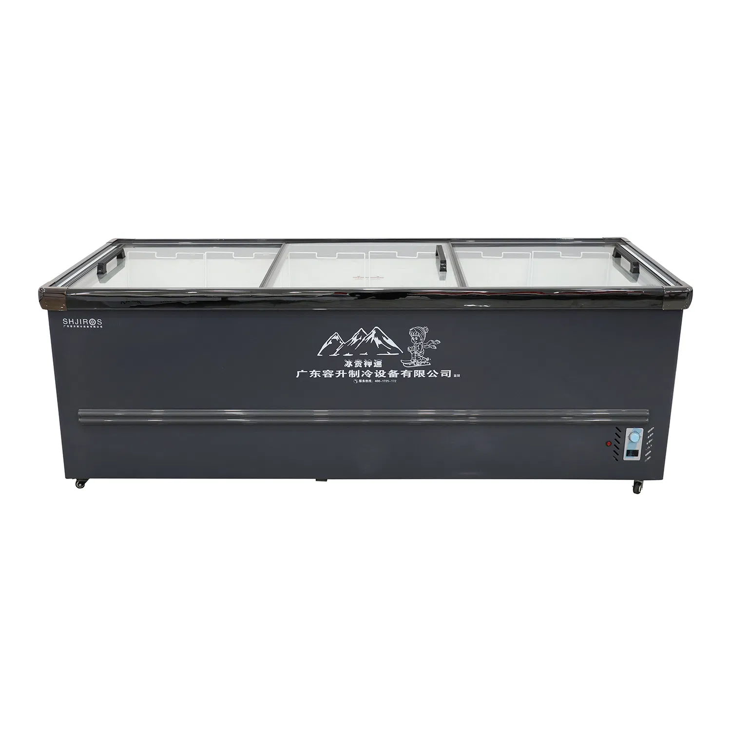 Supermarket Chest Cabinet Refrigeration Horizontal Deep Island Freezer