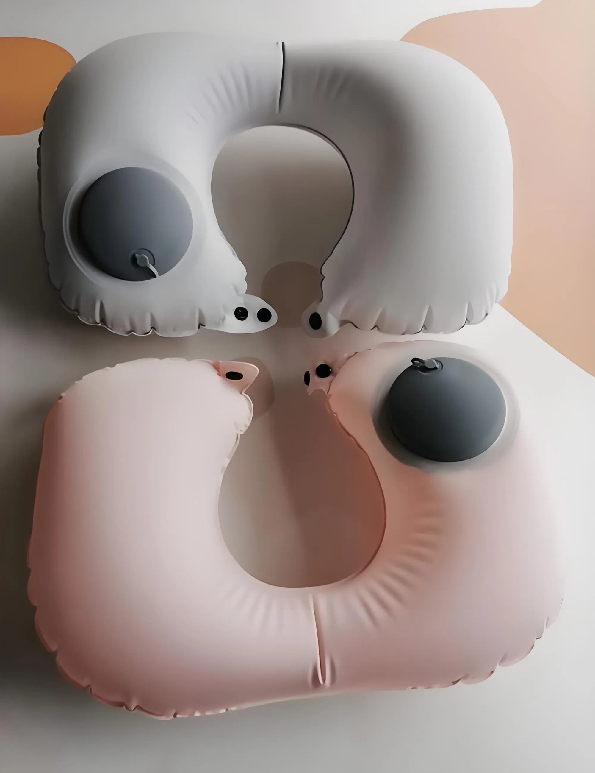 Lightweight Portable Inflatable Air Cushion Pillow Comfortable U-Shaped Memory Soft Multi-Position for Neck Back Outdoor Camping