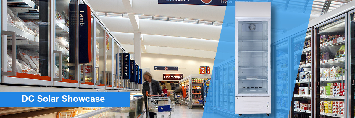 24V LC-300 Solar Glass Display Showcase for Cold Beverage