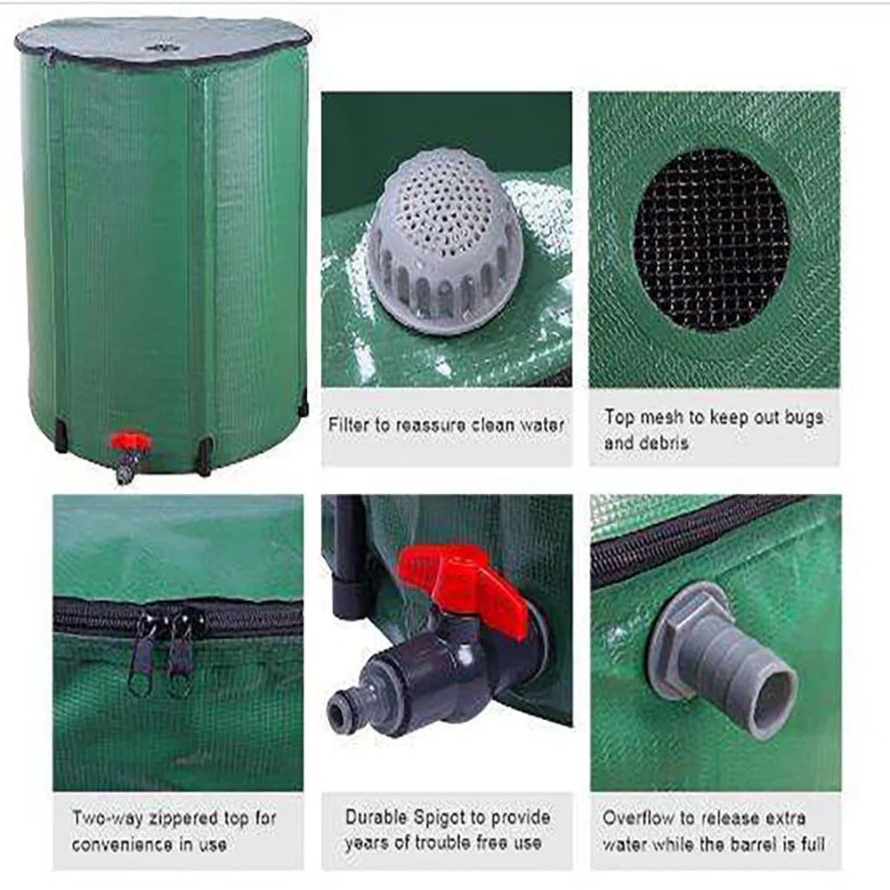 Easy Assemble Collapsible Outdoor Rainwater Collection Bucket for Window and Door Washing