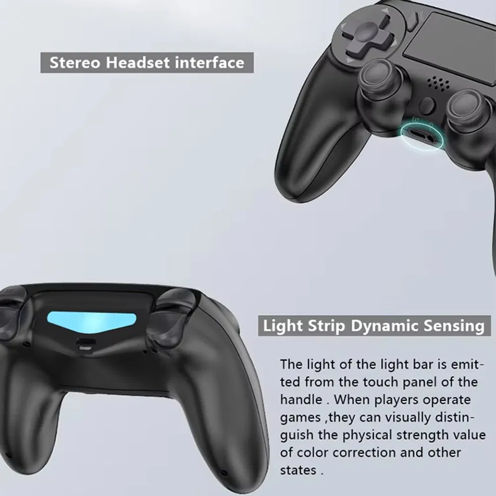 New Customized Gamepad Wireless Bt Joysticks Game Controllers for P4 PC