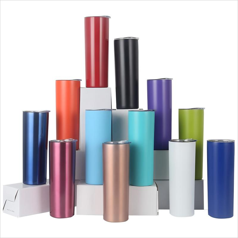 Simple Vertical Car Tumbler Mug Sport Cooler Mug Logo Printing Travel Drinking Cup