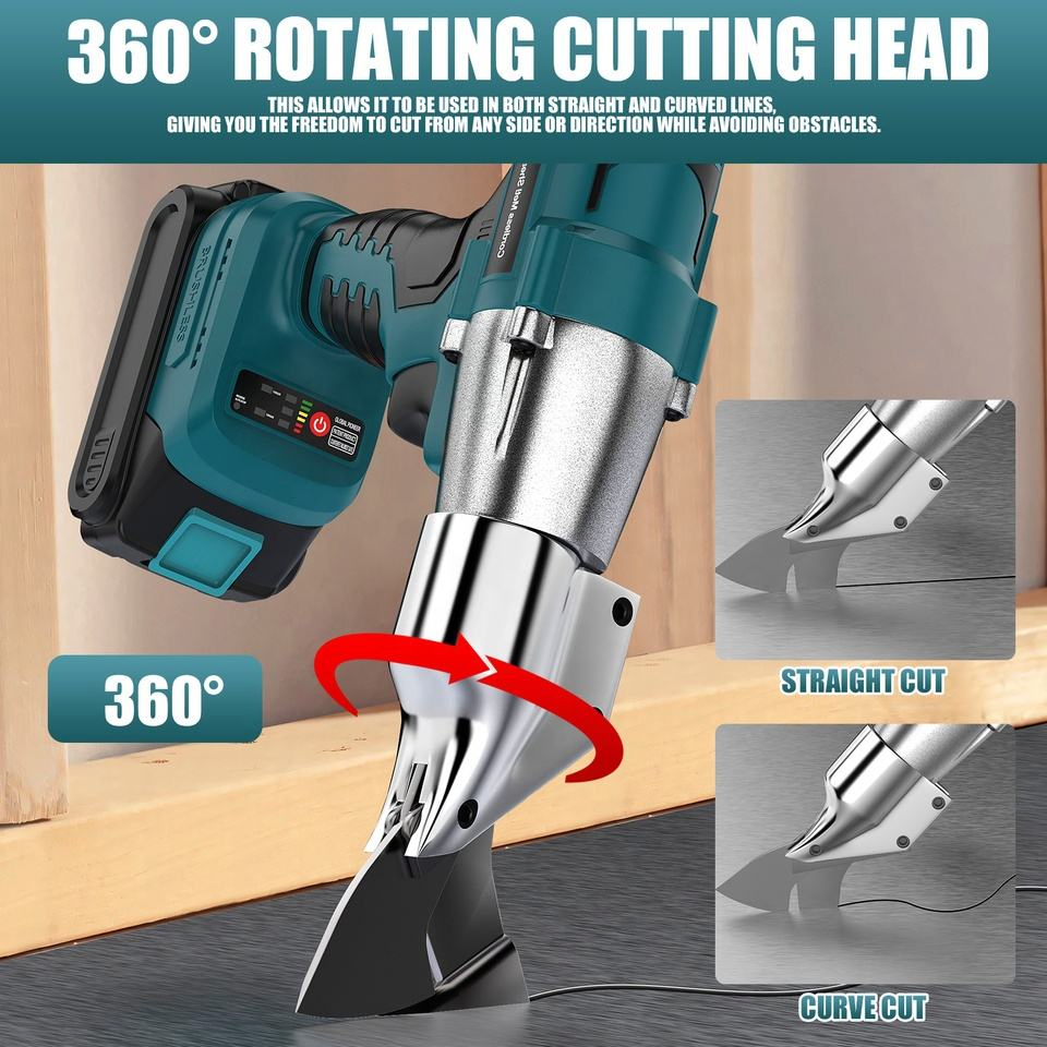 Аккумуляторные ножницы по металлу 800W