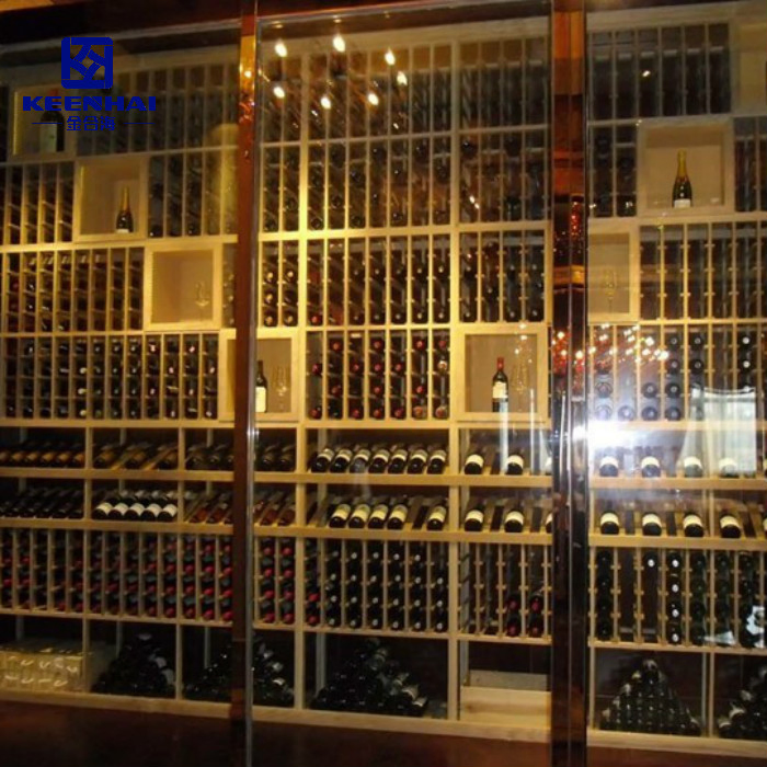 Custom Made Stainless Steel Wine Cabinet for Bar Wine Rack