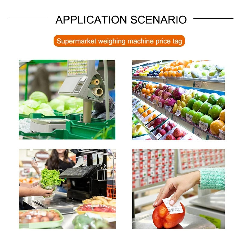 Supermarket Food Packaging/Milk Tea Cup/Transportation/Use Self-Adhesive Direct Thermal Linerless Label Roll