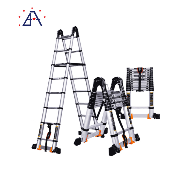 16.5 FT 5m Portable Aluminum Telescopic Ladder with En 131