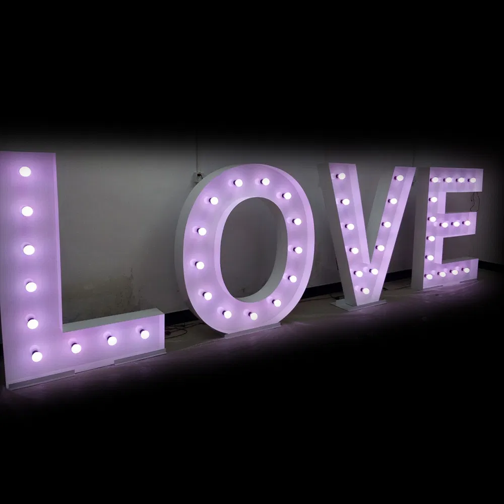 New Fashion Metal LED Bulb Alphabet Marquee Giant Love Letters