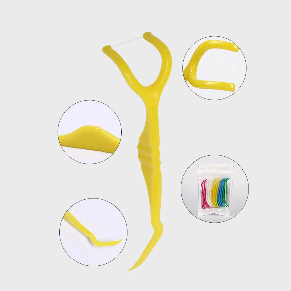 Bulk Biodegradable Personalized Eco Friendly Flosser Vegan Silk Tooth Nylon Dental Floss Pick For Kids