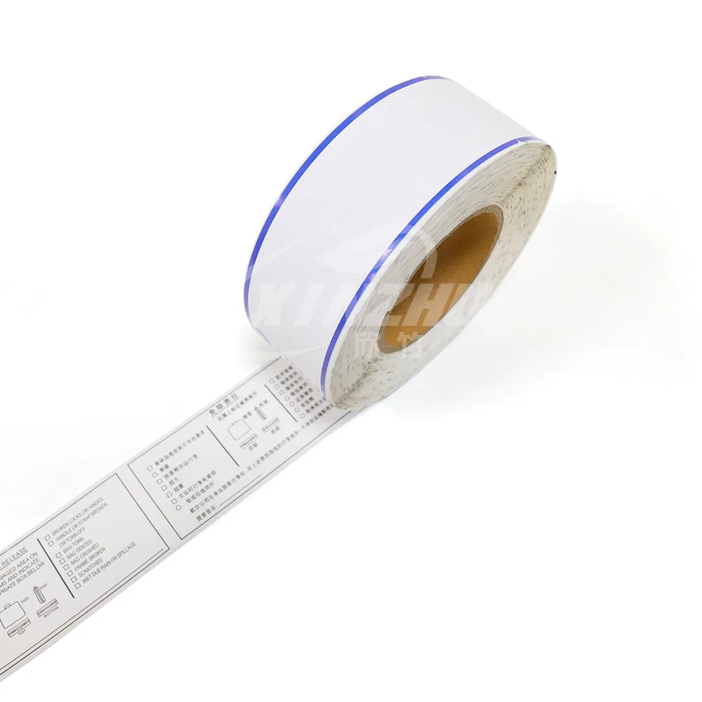 Thermally Sensitive Synthetic Baggage Tag Roll Large Roll for Printing Iata Standard