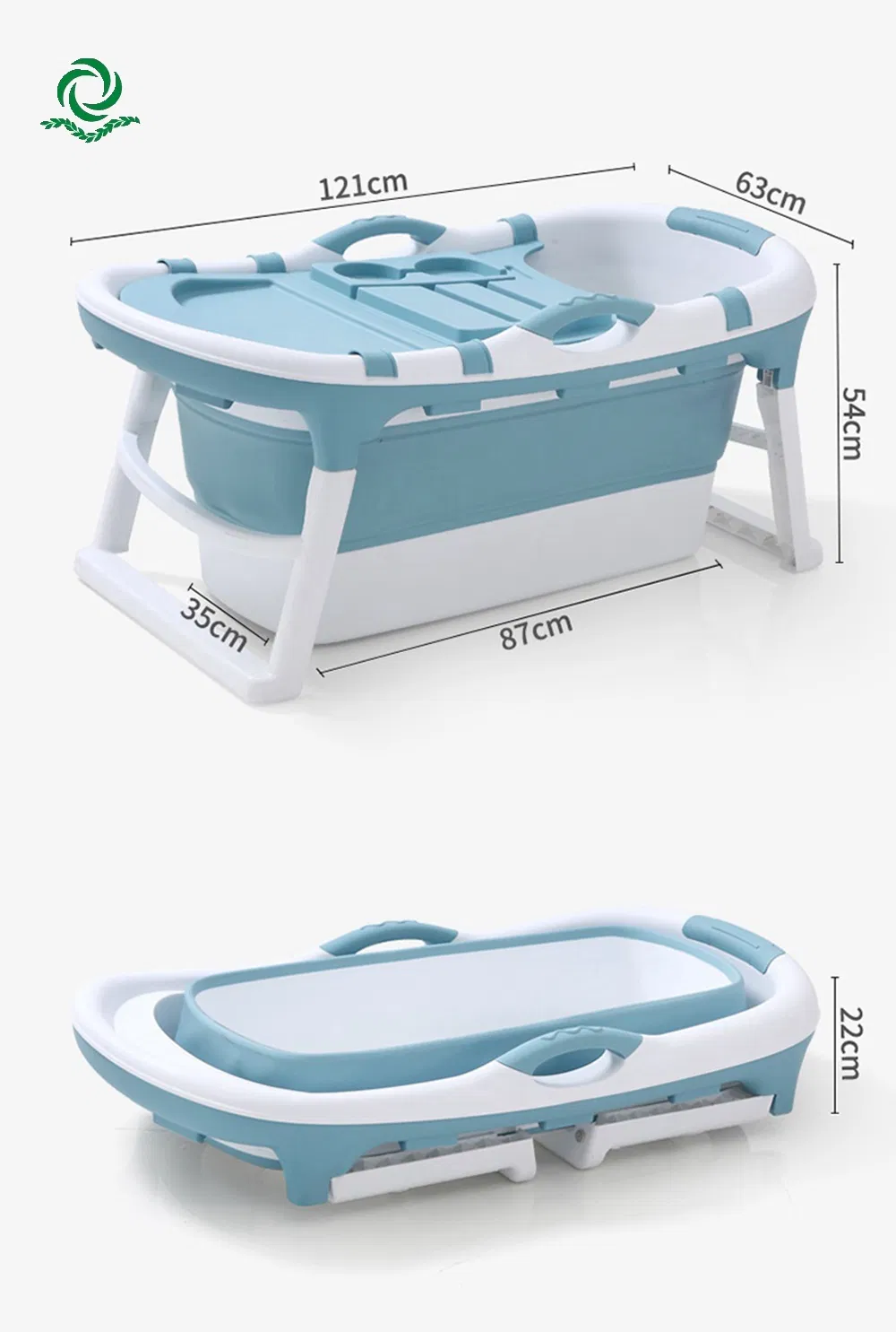 Big Portable Plastic Folding Bath Tub Hot SPA Bathroom Bathtub