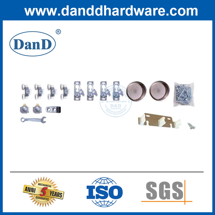 Residential Bypass Exterior Barn Door Hardware Sliding Kit for Houses Interior