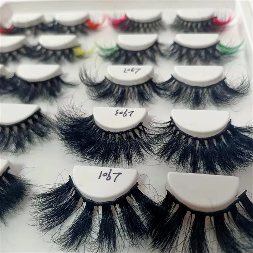 New Style 20-25mm Color 3D Mink Lashes Premium Party Style False Eye Lashes Colorful Handmade colorful Eyelashes