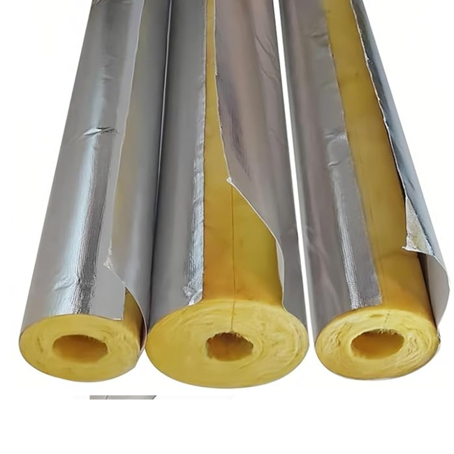 Isoking Industrial Pipe Cold and Heat Insulation Material Glass Wool Pipe Insulation