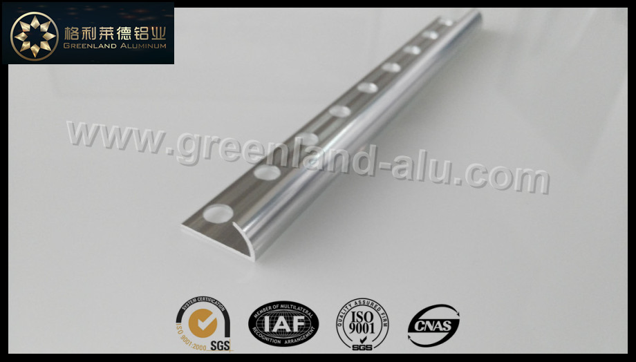 Matt Golden Aluminum Profile Round Corner Edge Trim10mm Height
