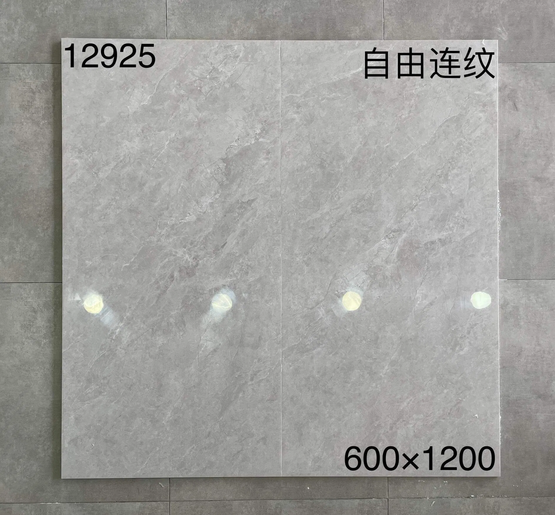 Wholesale Grey Luxury Porcelain Glazed Marble Floor Tiles High Glossy Surface 600X1200mm 10mm Thickness Bathroom Kitchen Living