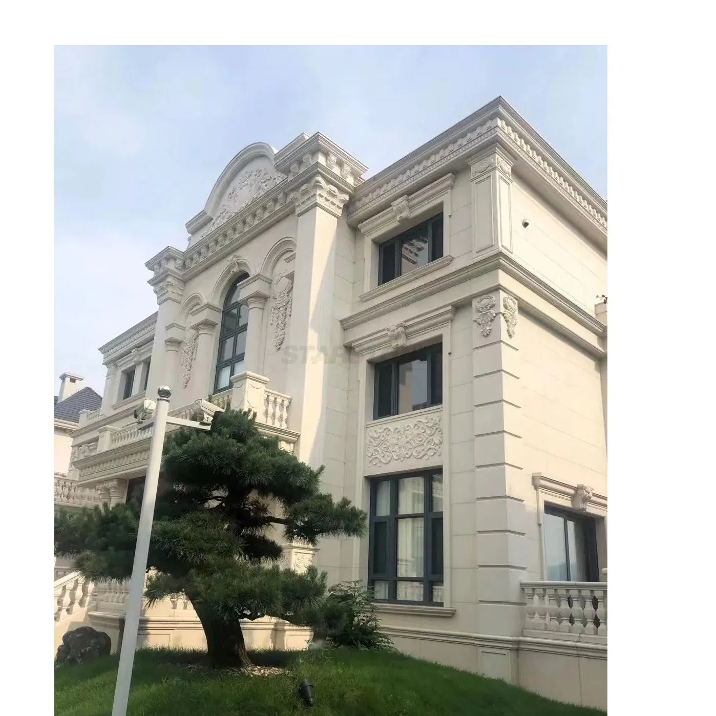 Manufacture Limestone Porcelain Tiles Stone Factory Limestone Curtain Wall Vintage Villa Decoration Limestone Outdoor Tiles